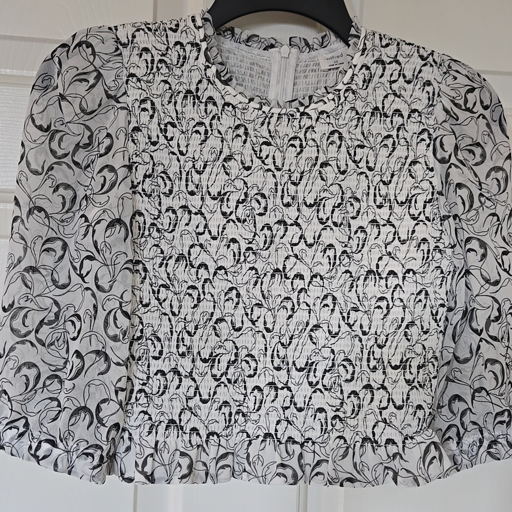 Wilfred Patterned Cropped Blouse - Picture 9 of 9